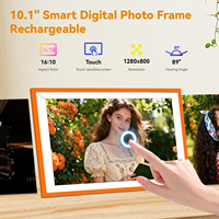 Cadre photo numérique Wi-Fi 10,1 pouces, 32 Go, portable, alimenté par batterie, partage de photos à distance, cadeau, vente en gros OEM