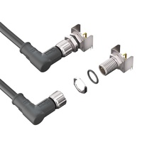 8PIN PCB Métal/Aviation Mâle prise de terre DC Connecteur M08 10mm Led Connecteur Pré-câblé Type IP65 pour Led