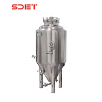 Fermenteurs à bière isobares en acier inoxydable de 100L, 200L, 300L, 500L, 600L, 1000L, cuves de fermentation et de brillance