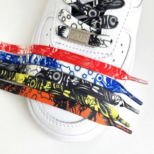 Mode coloré lacets créatif unisexe plat toile baskets <span class=keywords><strong>AF1</strong></span> chaussures plates lacets chaussures cordes dentelle 120 140 160 - Product Image 1
