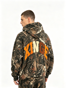 High Street Oversized Realtree <b>Camo</b> Zip Up Hoodie <b>Men</b> Heavyweight Cotton Tree Camouflage Print Streetwear Hooded <b>Jacket</b> - Product Image 3