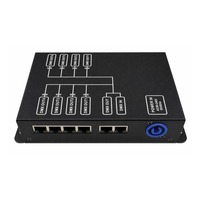 Distributeur de signal DMX512 8 voies Pknight, amplificateur isolé haute tension RJ45 avec garantie d'un an pour l'éclairage de scène