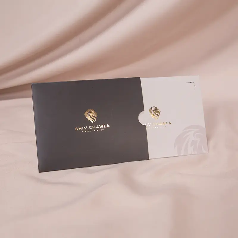 Матовый Золотой конверт с логотипом на заказ