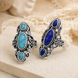 Anello con motivo retrò, anello da donna in stile retrò con incisione a intaglio, eleganti accessori per le dita - Product Image 6