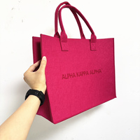 Sac de shopping en feutre de haute qualité, écologique, avec logo personnalisé, grande capacité, sacs de shopping en feutre de coton colorés
