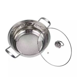 Casserole en acier inoxydable 4,1L-6L antiadhésive avec couvercle pour usage domestique - Product Image 3