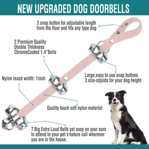 Clochettes d'apprentissage pour chiens de qualité supérieure, vente en gros d'usine, 7 clochettes réglables pour l'apprentissage de la propreté des chiens - Product Image 2