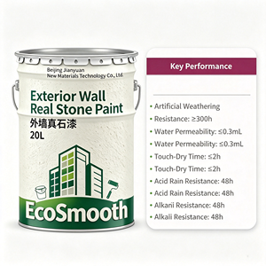 Pittura per Esterni Effetto Pietra, Resistente alle Intemperie, Impermeabile, Rivestimento Simil-Pietra ad Alta Adesione per Decorazione Pareti Edili - Product Image 5