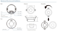 Contrôleur LED RF Zigbee EH-M(WZ) avec détecteurs de mouvement micro-ondes à montage au plafond, système HF 10,525 GHz, garantie 5 ans