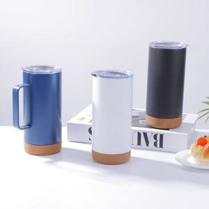 แก้วน้ำสแตนเลส 304 แบบสุญญากาศใหม่ พร้อมฐานไม้ก๊อกและหูจับ สำหรับเป็นของขวัญทางธุรกิจ - Product Image 4