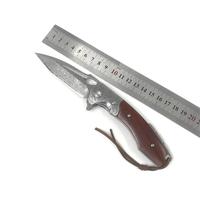 Couteau de camping pliant en acier à haute teneur en carbone M390 couteau de poche VG-10 en relief avec couteaux de cuisine à manche en bois
