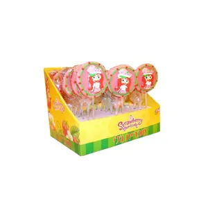 超市桌面展示糖果广告盒定制强棒棒糖纸板柜台展示
