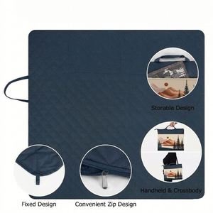 High Quality <b>Large</b> Outdoor Beach Picnic Blanket with Shoulder Strap Foldable Into Tote 3-Layer Waterproof Sand Proof <b>Mat</b> - Product Image 2