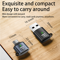 Lector de Tarjetas de Alta Velocidad OTG 2026, Adaptador TF 2 en 1 Tipo-C/USB, Mini para Teléfono/Tableta/PC