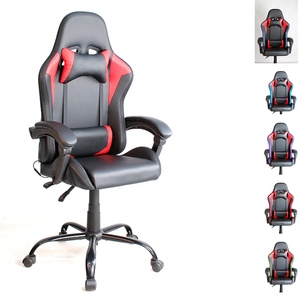 Venta al por mayor RGB LED <span class=keywords><strong>Gamer</strong></span> Silla de ordenador Silla giratoria con cuero sintético convertible para juegos - Product Image 1