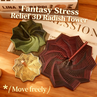 YIWUPOWER Jouets sensoriels transformables anti-stress en forme d'étoile, spirale et tour octogonale, imprimés en 3D, avec poignée décorative