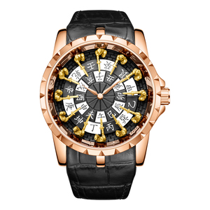 <span class=keywords><strong>Montre</strong></span> à quartz pour homme, design chevaliers, cadran du zodiaque chinois, grand cadran, <span class=keywords><strong>bracelet</strong></span> en cuir étanche, <span class=keywords><strong>montre</strong></span>-<span class=keywords><strong>bracelet</strong></span> rétro <span class=keywords><strong>de</strong></span> luxe - Product Image 2