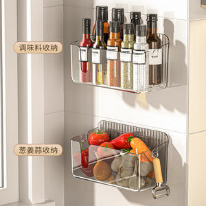 Boîte de rangement murale rectangulaire pour cuisine, sans perçage, pour épices, ail, gingembre et condiments, organisateur domestique - Product Image 5