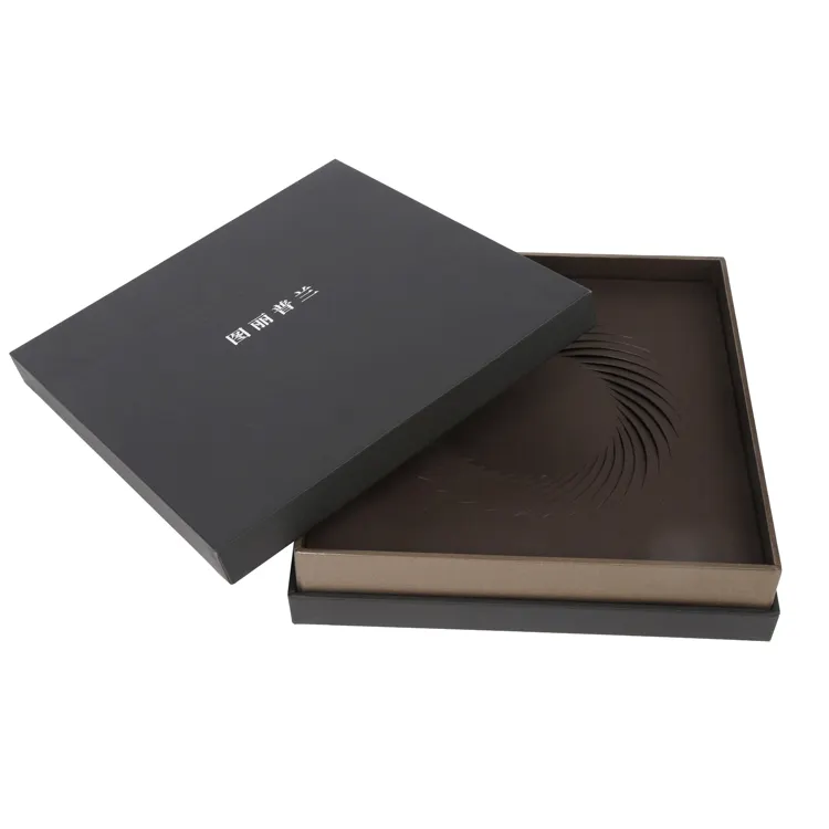 Professional manufacturer black lid and base gift box cardboard paper box clothing packaging box for tea
