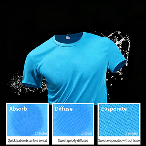 T-shirt de course athlétique pour homme à manches courtes, séchage rapide, respirant, imprimé par sublimation, motif vibrant, idéal pour l'été et le marathon - Product Image 5