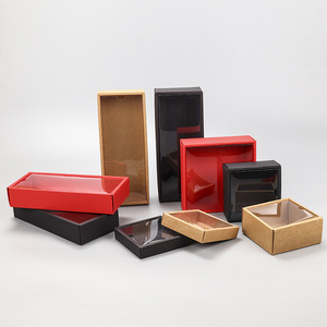 Nhà Máy Trực Tiếp Trực Tiếp Tùy Chỉnh Thân Thiện Với Môi Brown Craft Giấy Hộp Quà Tặng Vuông Hình Dạng Rõ Ràng Cửa Sổ Matt Cán Thư Mục Phong Cách - Product Image 6