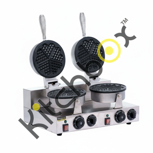Kitchbox Industrial Commercial Flower <b>Waffle</b> <b>Maker</b> (Set of 2) - Product Image 1