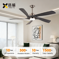 # Ventilateur de plafond LED moderne 3277 de 60 pouces à 5 pales, moteur silencieux DC, avec télécommande, 6 vitesses, pour la maison et le bureau