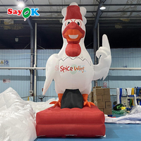 Sayok Ballon de poulet de dessin animé gonflable personnalisé Poulet frit gonflable géant pour la publicité