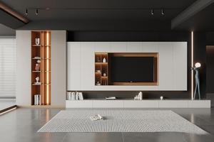<b>TV</b> <b>Cabinet</b> Villa Design <b>Wooden</b> New Luxury Custom Living Room Furniture Modern Contemporary Panel - Product Image 4