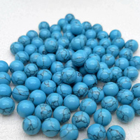 Perles de turquoise en pierres précieuses naturelles de 8mm Perles de pierre non percées et à moitié percées Catégorie Produit