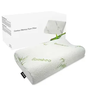 Эргономичный высокого качества на заказ дизайн шейки ортопедические шеи Bamboo подушка пены памяти с фирменной торговой маркой