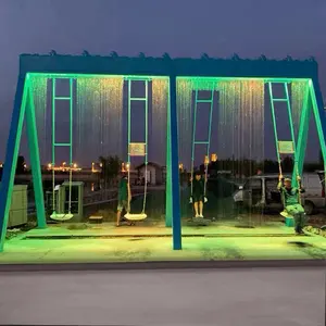 Prix usine parc aquatique décoration balançoire cascade fabricant approvisionnement numérique graphique caractéristique de l'eau balançoire rideau d'eau