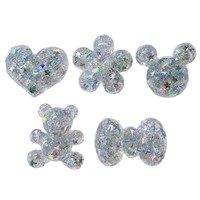 Fait à la main AB Colle Résine Patch Crème Colle Téléphone Cas DIY Pinces À Cheveux Ours Pentagramme Paillettes Lâche Acrylique Perles En Plastique Lucite