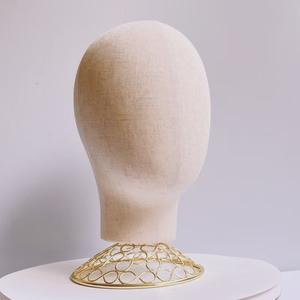 Le support de chapeau de modèle de tête masculine avec des épingles peut être inséré, adapté à un grand tour de tête, en lin pour envelopper la tête - Product Image 5