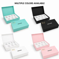 Boîte cadeau en papier de luxe avec logo personnalisé, vente en gros, boîte à bijoux en carton rigide avec insert en mousse, OEM ODM