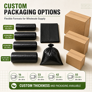 Bolsas de Basura Negras Resistentes Taiyang de 240L, 1 Tonelada MOQ, Uso Personal, Plástico PE, Suministro de China - Product Image 2