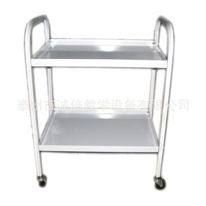 Instrument cart, handcart, instrument <b>trolley</b>, food cart (milky <b>white</b> paint), laboratory teaching instruments. - Product Image 1