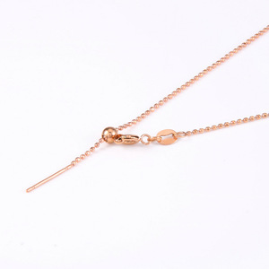 In acciaio inossidabile anallergico collana DIY oro 0.8mm piccola catena di bambù a sezione infinitamente regolabile KC2204088 per il regalo - Product Image 3