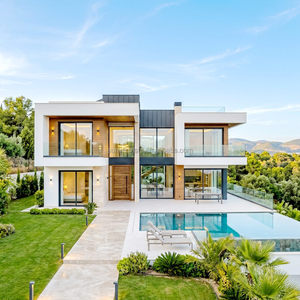 Villa Prefabricada Moderna de Acero Ligero con Estructura de Acero Galvanizado, Hogar Duradero y Elegante para Uso en <span class=keywords><strong>Oficinas</strong></span>, Edificios y Hoteles - Product Image 1