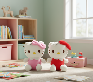 Juguetes de peluche de Hello Kitty, llavero de 10 cm, animal de peluche suave para niños de 2 a 4 años, unisex, rosa y rojo - Product Image 2