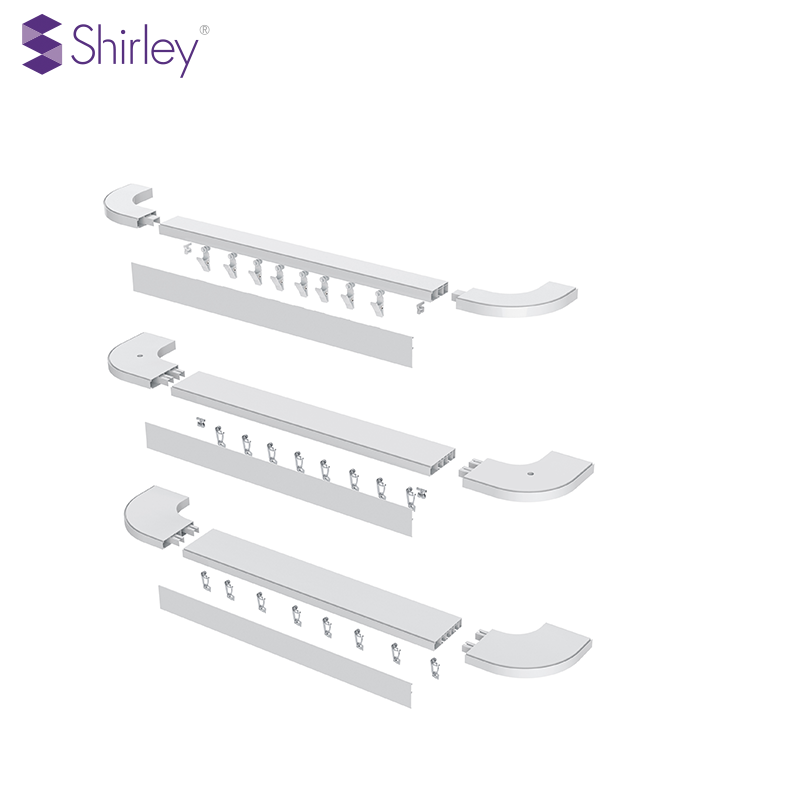 PVC Plafond Rail de Rideau à Sens Unique PVCCR01 volets roulants 10 longueurs/Boîte