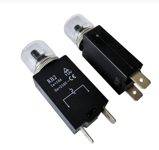 RB2 Circuit Breakers Overload Short Protector for Electric System Motor Transformer Rectifier 2Pins 250V 2.5A 8A 10A 15A new