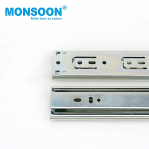 Correderas Telescópicas de Cajón Ocultas de 45 mm con Extensión Completa, 3 Pliegues, Rodamiento de Bolas, Doble Amortiguación y Cierre Suave de 22 Pulgadas - Product Image 2