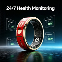 Premium NFC Smart Ring mit Nationalthema: Gesundheits-Tracker, Blutdruck-, Schlaf- und HRV-Monitor, IP68 Wasserdicht für Männer und Frauen