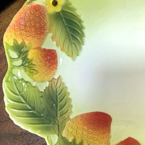 Assiette de pique-nique abondante, <span class=keywords><strong>panier</strong></span> <span class=keywords><strong>à</strong></span> fruits en céramique, design sous glaçure exquis, avec crabe et écrevisses - Product Image 5