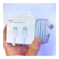 Câble de charge rapide USB Type-C vers Type-C 60W de qualité 3A 1m pour iPhone, compatible OEM