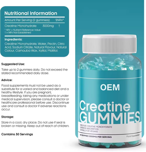 <span class=keywords><strong>Pas</strong></span> <span class=keywords><strong>cher</strong></span> Prix Créatine Monohydrate Gommeux Soutien Énergie pour le Sport Créatine Gummies Private Label 5000mg Ours pour Muscle Builder - Product Image 3