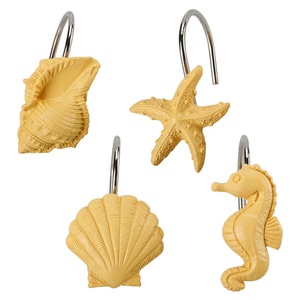 Thanh Lịch 12-Pack C-Hình Mở Nhựa Rèm Tắm Móc Cuốn Tiểu Thuyết Trang Trí Nội Thất Cho Phòng Tắm Phân Vùng Phụ Kiện Cửa - Product Image 1