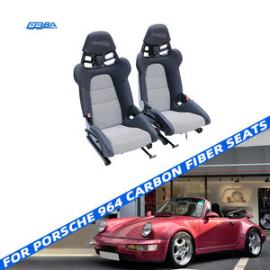Asientos de coche de alta gama personalizables en cuero Nappa Alcantara y fibra de carbono seca para Porsche 911 964 - Product Image 1