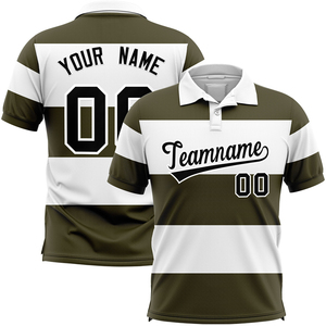 Camisetas Polo Personalizadas con Logotipo para Hombre, Camisetas Lisas al por Mayor con Diseños de Cuello de Tela Tejida a Rayas - Product Image 1
